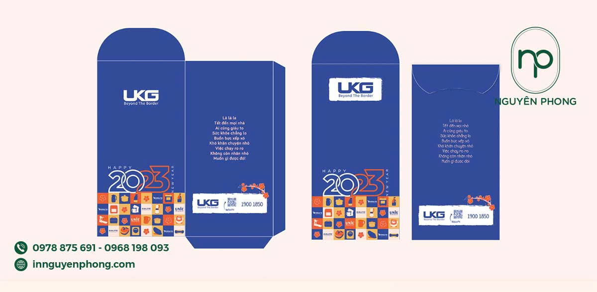 In bao lì xì chữ phúc nâng tầm giá trị thương hiệu 